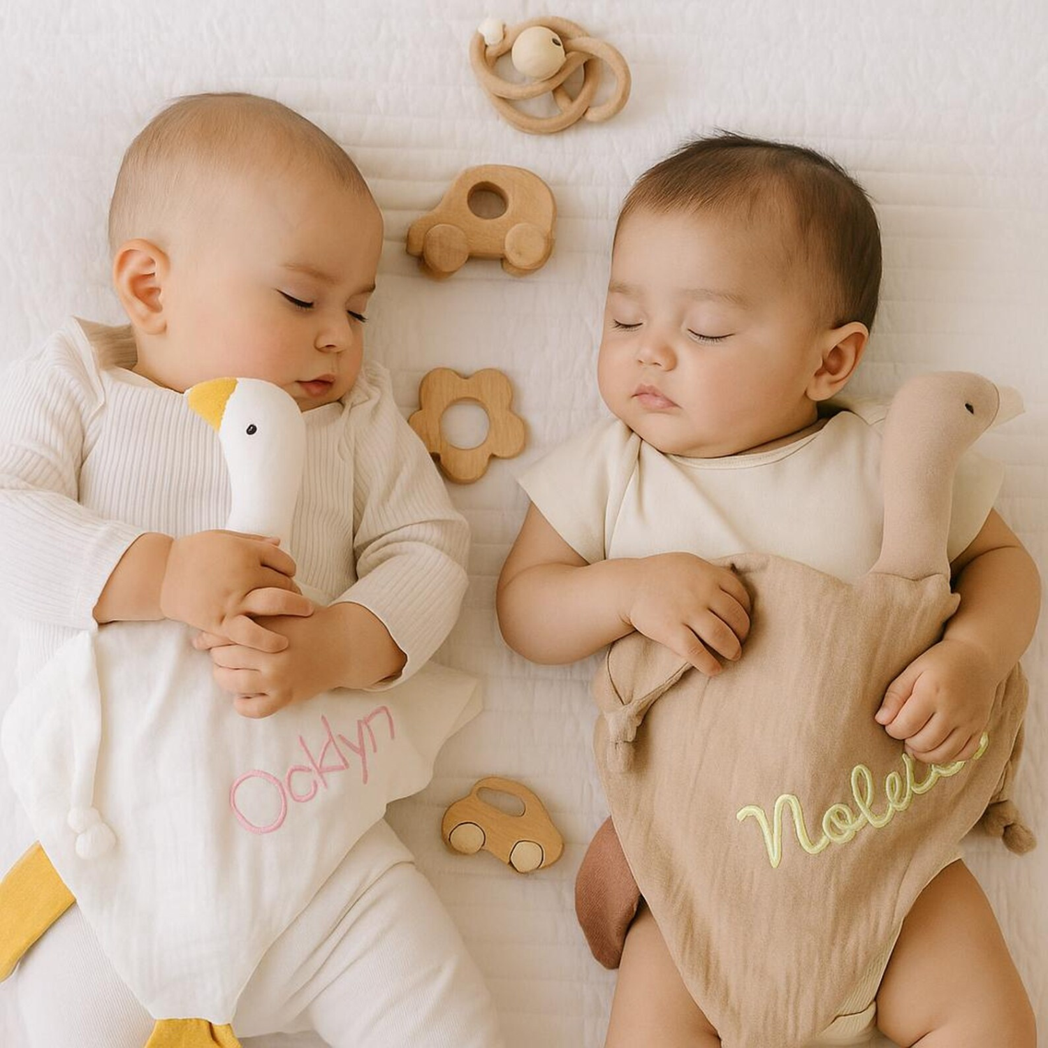 The Personalised Goose Comforter | Soft Breathable Muslin