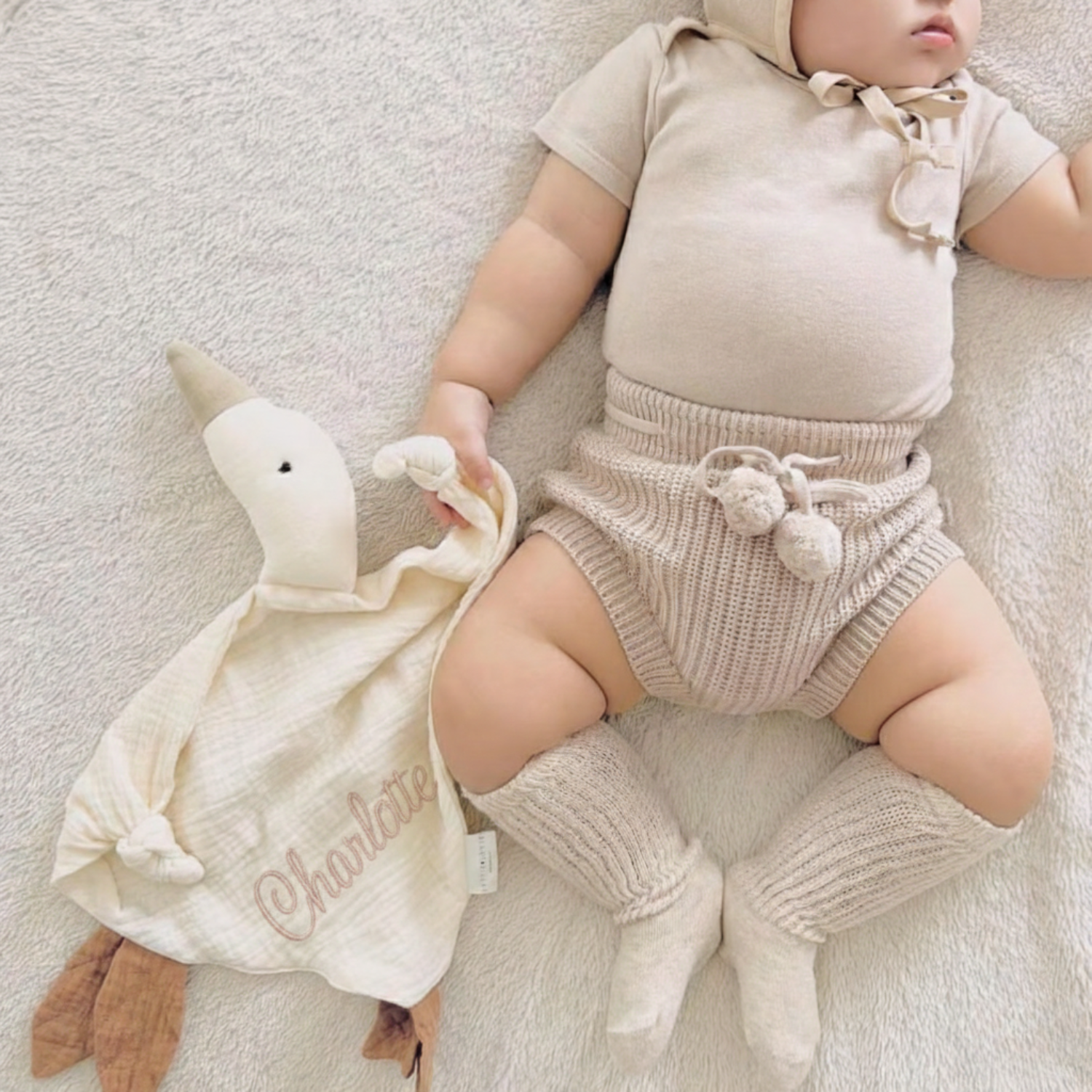 The Personalised Goose Comforter | Soft Breathable Muslin